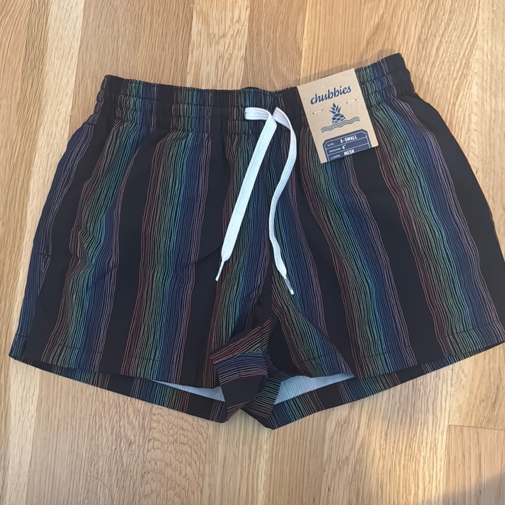 Chubbies Rainbow Stripe Swim Shorts